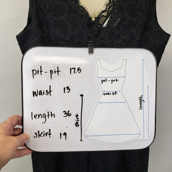 H&M black lace cocktail dress size 4 - Picture 7 of 7